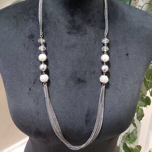 Womens Fashion Multi Beaded Teardrop Necklace Jewellery with Lobster Clasp